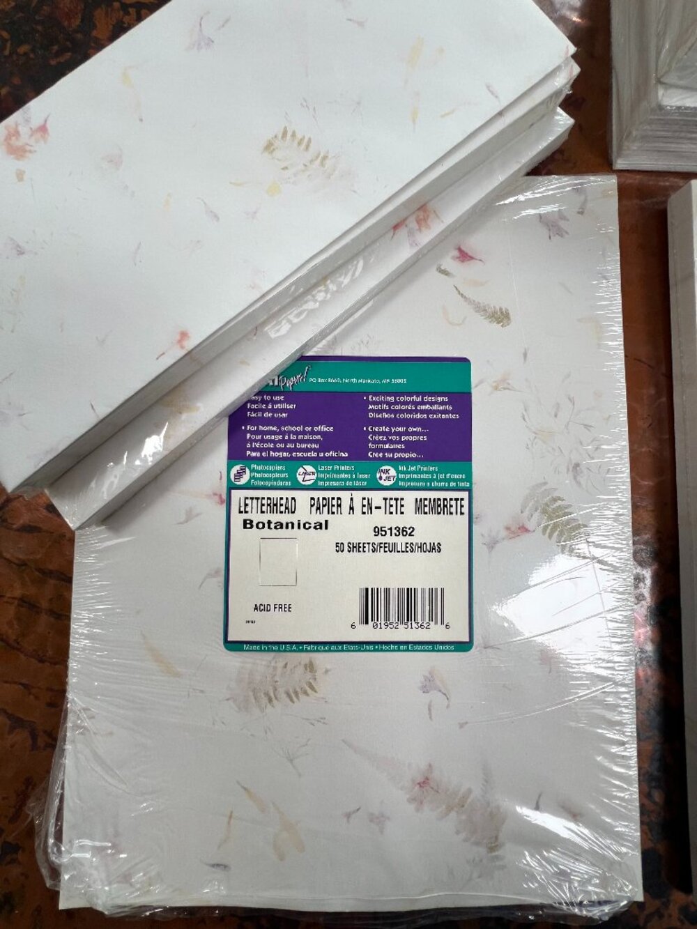 Botanical Letterhead Paper & Matching Envelopes